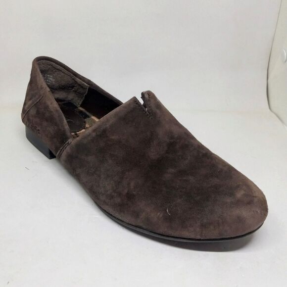 B.O.C Born Size 7M Suree Suede Slip On Loafers-Comfort Insole-Stacked Heel - Picture 1 of 10